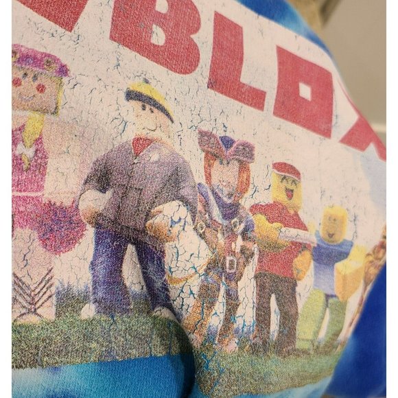 Roblox Blue Tie Dye Hoodie. Jon Lauren. Men's Size L. Front Pockets - Picture 6 of 12